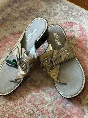 Alegria Lola Naturally Wedge Sandal pewter gray EURO 41 10.5 11
